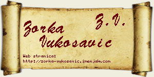Zorka Vukosavić vizit kartica